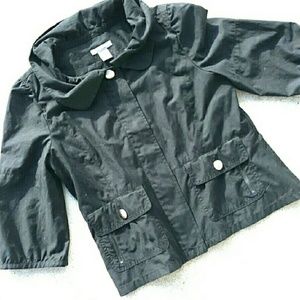 ANN TAYLOR BLACK 3/4 SLEEVE JACKET